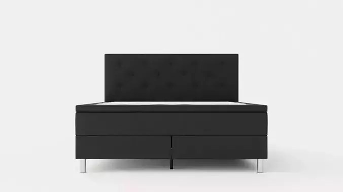 Diplomat Complete Bed Package 180x200 Dark Gray Low-poly 3D model