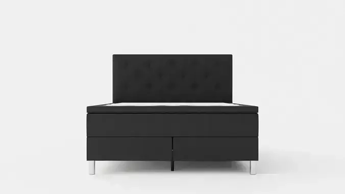 Diplomat Complete Bed Package 160x200 Dark Gray Low-poly 3D model