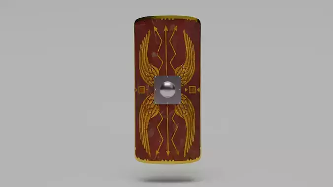 Scutum Roman Shield 3D Model