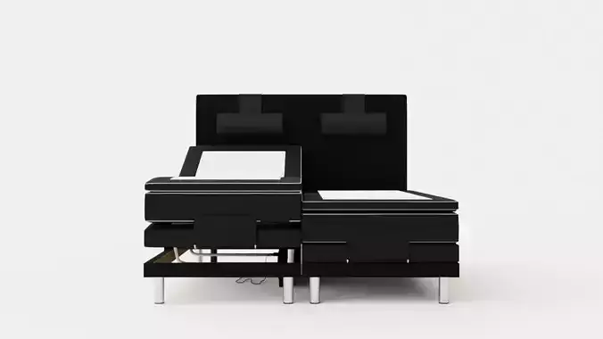 Detroit Adjustable Bed 180x200 Black