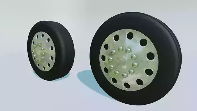Truck Tires Low-poly 3D model