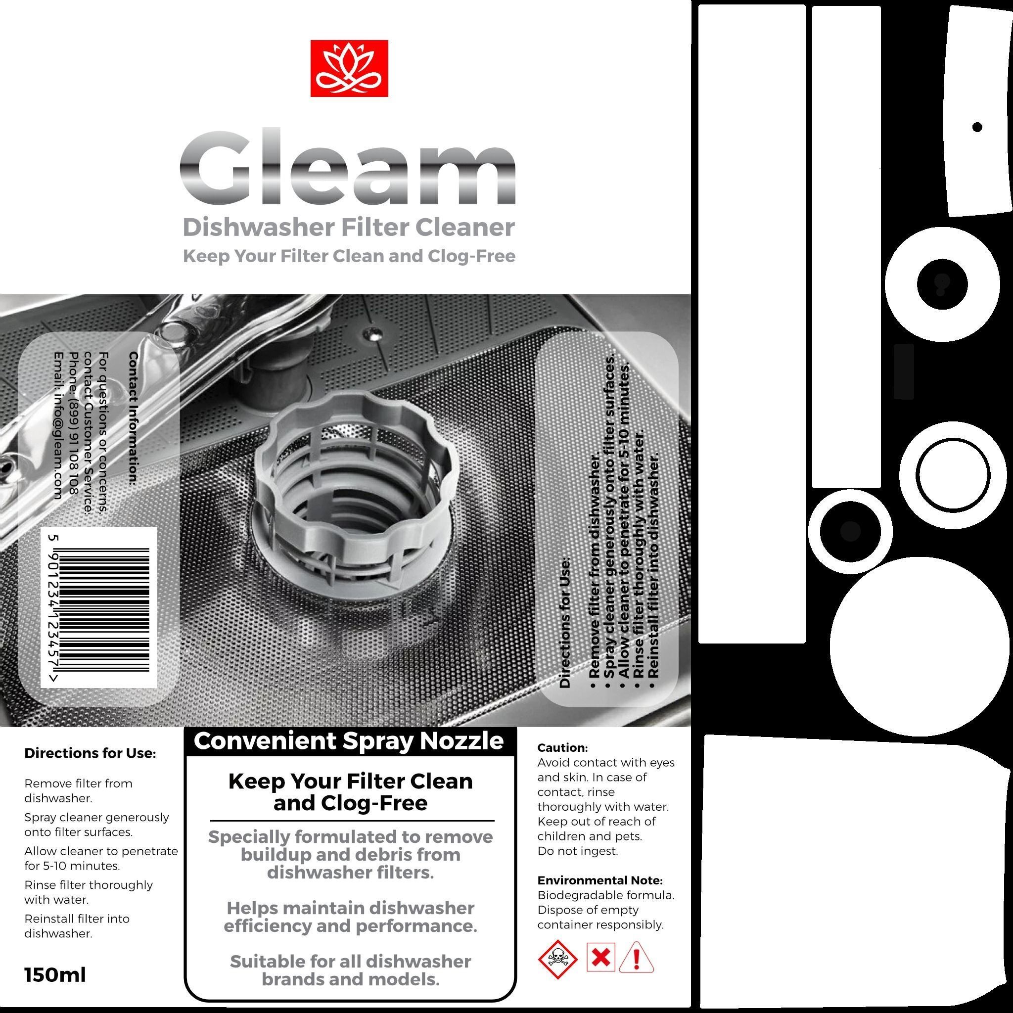 Dishwasher Filter Cleaner 3D Model 3D model_6