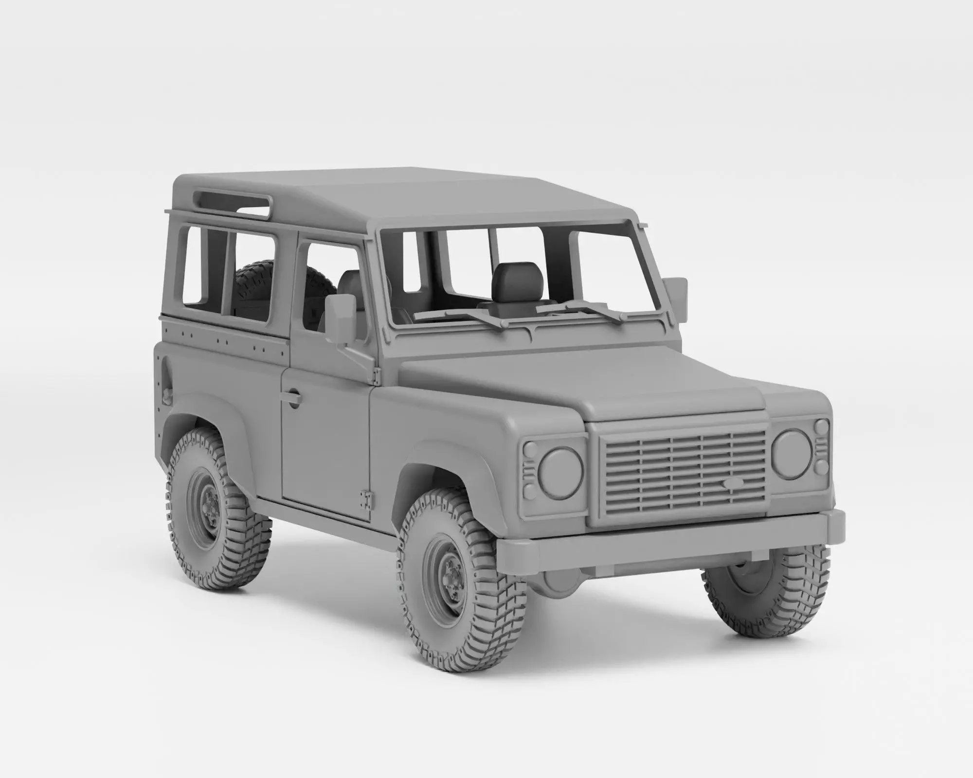 Land RoverDefender 90 - H0 scale car model kit 3D print model