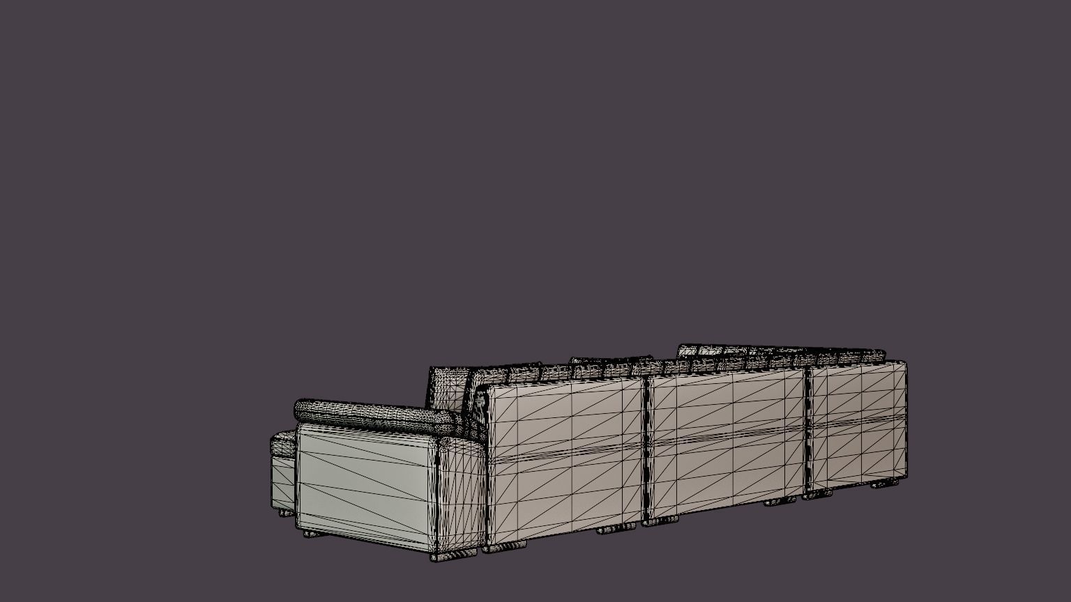 Dynir Corner Bed Sofa Divan Co Storage Right White Light Low-poly 3D model_6