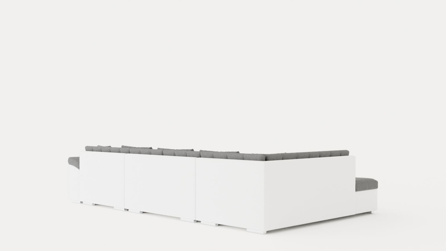 Dynir Corner Bed Sofa Divan Co Storage Right White Light Low-poly 3D model_3