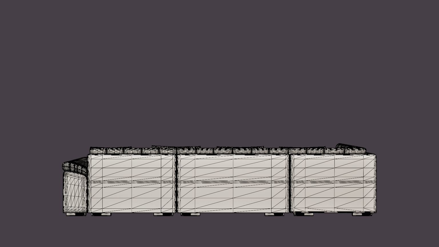 Dynir Corner Bed Sofa Divan Co Storage Right White Light Low-poly 3D model_5