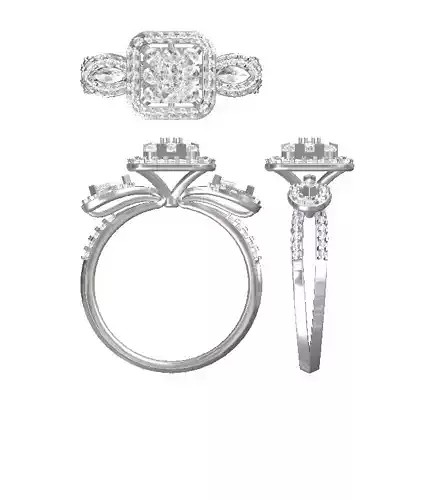 cluster trilogy diamond ring