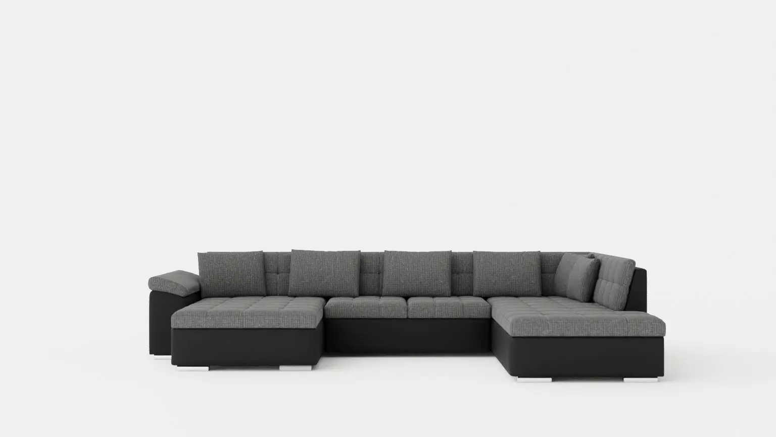 Dynir Corner Bed Sofa Divan Co Storage Left Gray Answer Low-poly 3D model_0