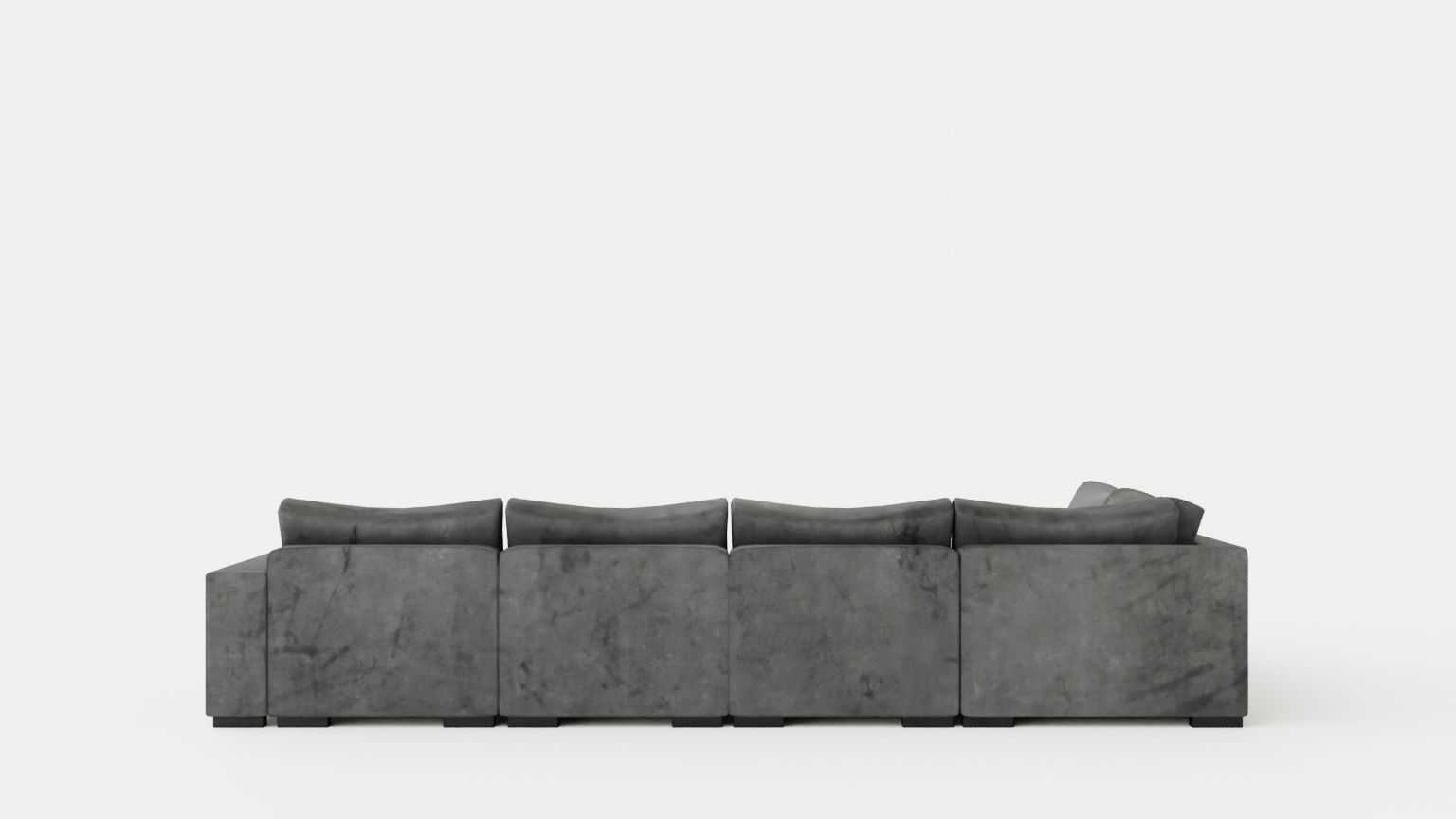 Dubai U Module Sofa With Divan Right Velvet Low-poly 3D model_4