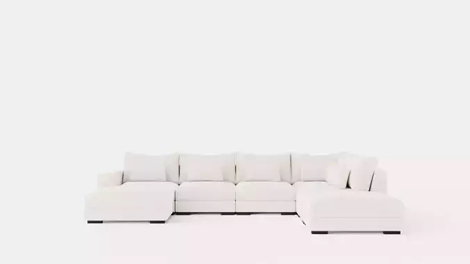 Dubai U Module Sofa With Divan Left