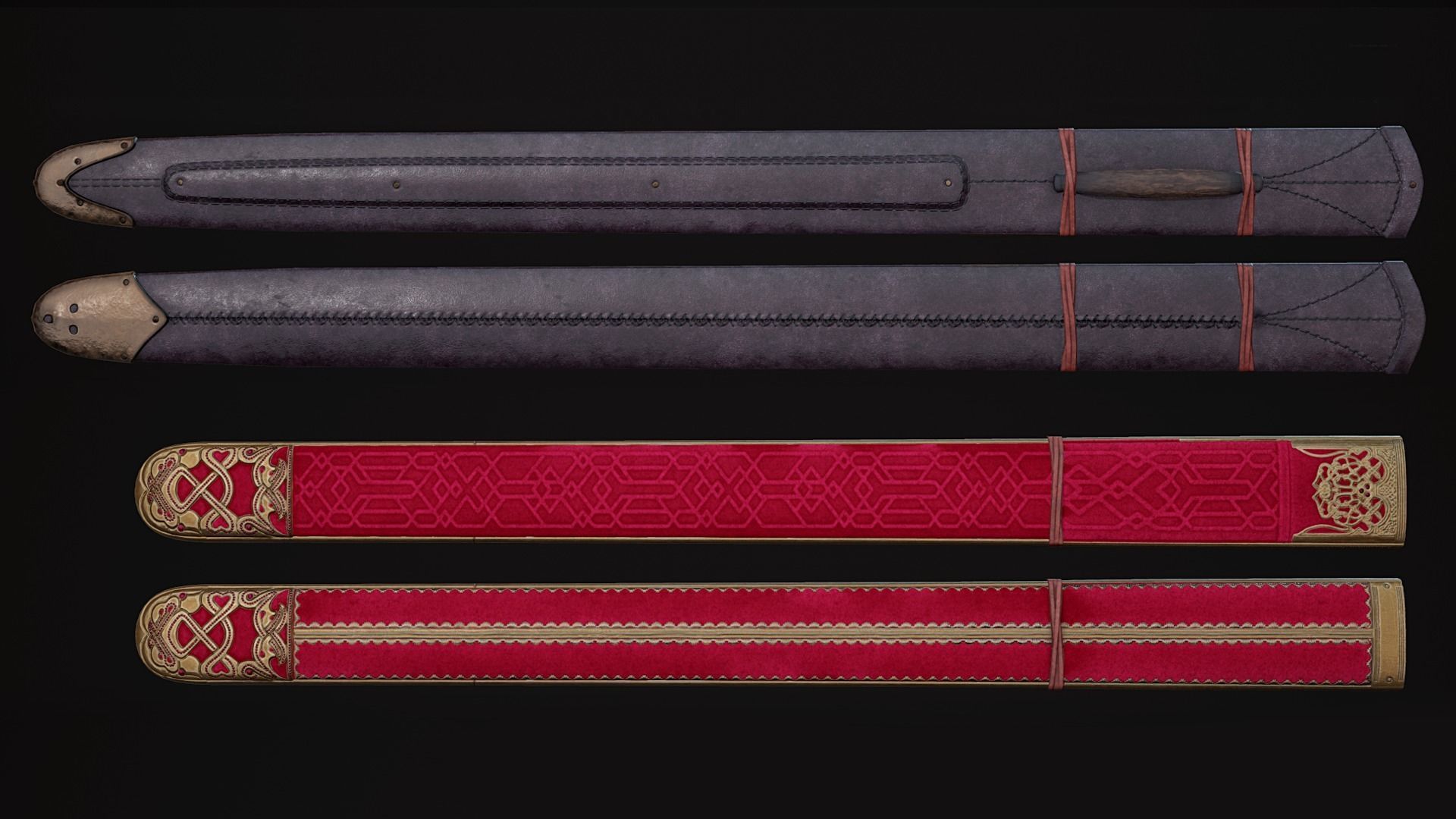 Medieval Weapon - Viking Swords Low-poly 3D model_5