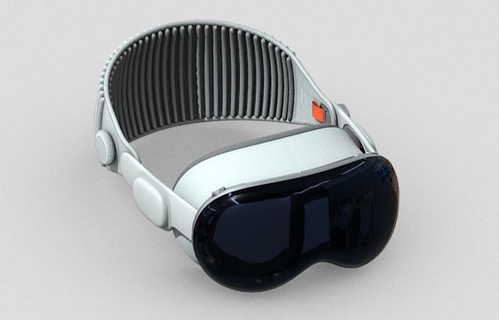 free apple vision pro ultra high quality Low-poly 3D model_1