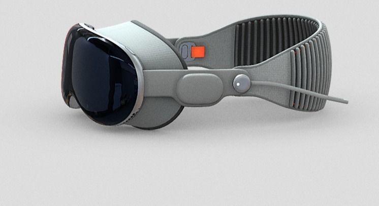 free apple vision pro ultra high quality Low-poly 3D model_3