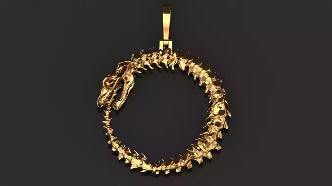 Giant Serpent Skull Pendent for men and women