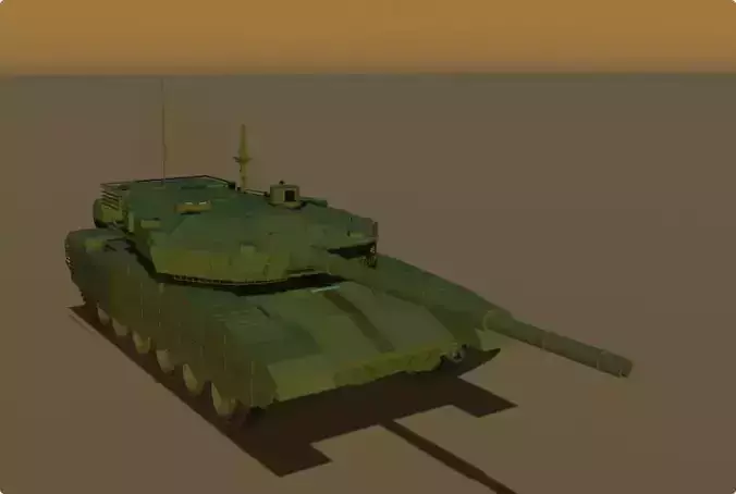 lowpoly model of the T-90 RORYV tank
