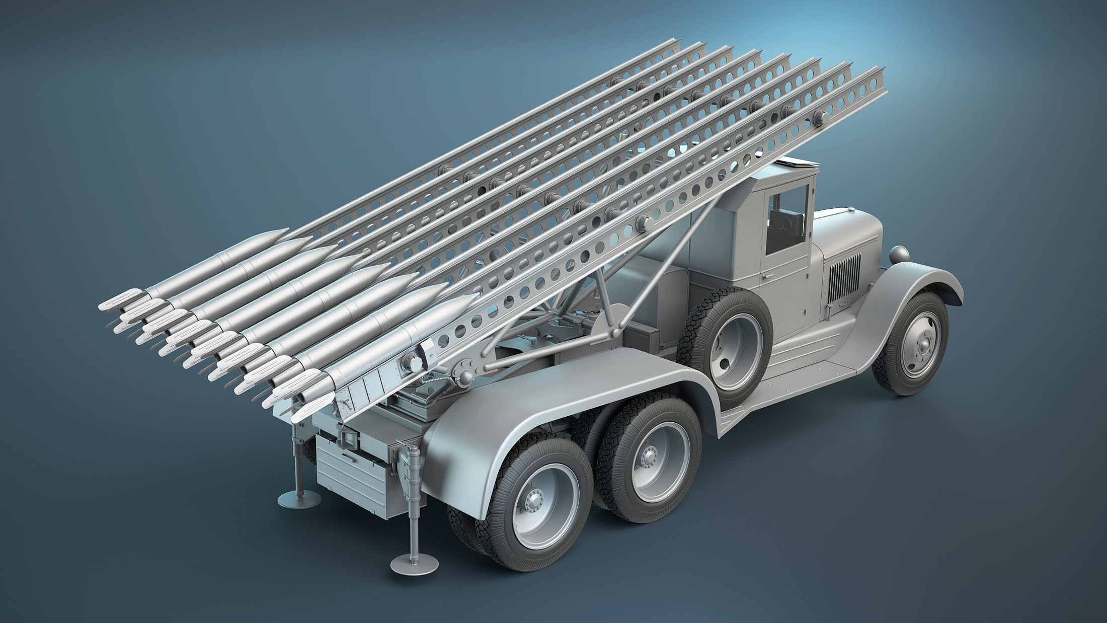 BM-13 Katyusha High-Poly 3D model_3