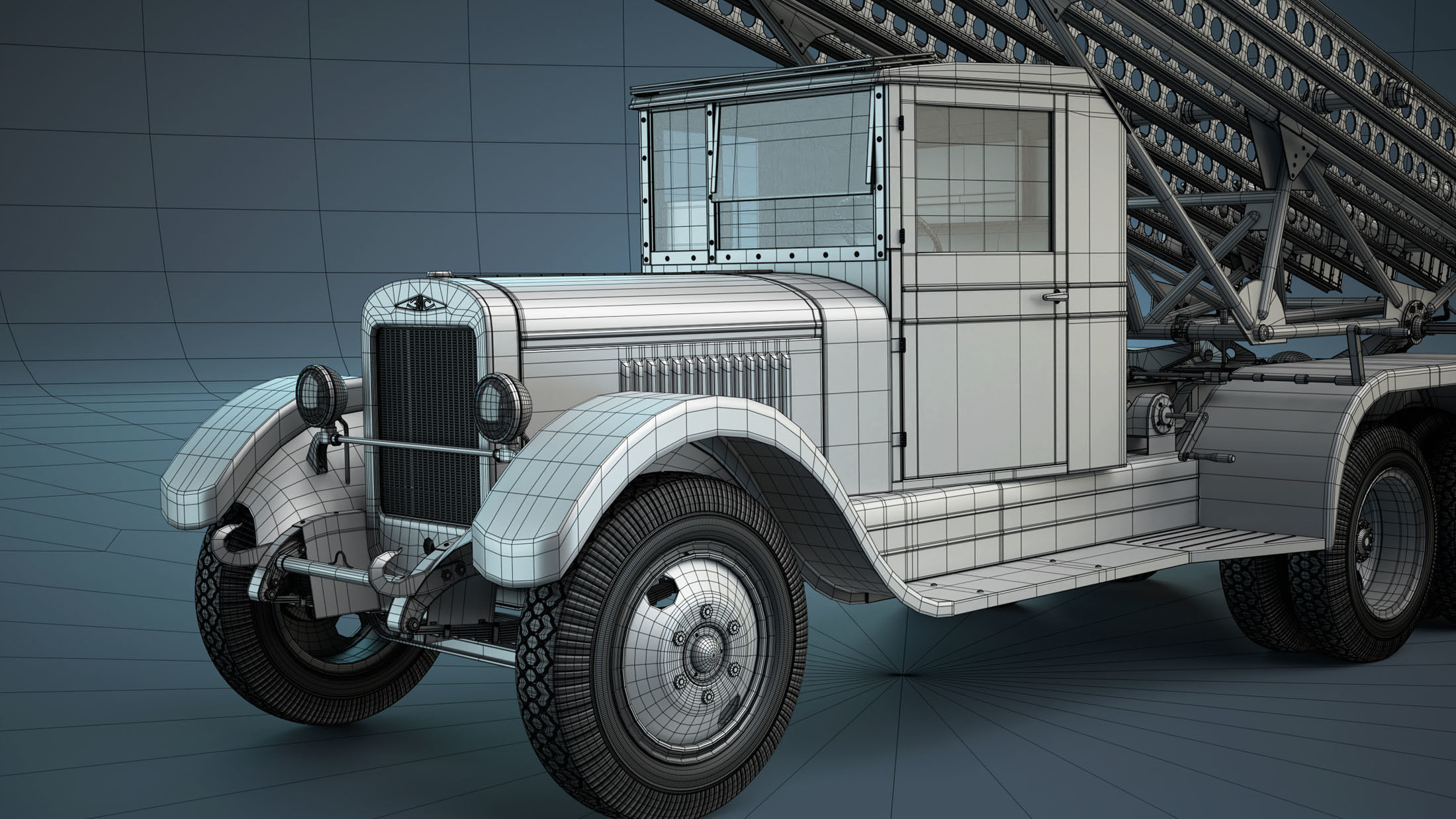 BM-13 Katyusha High-Poly 3D model_9