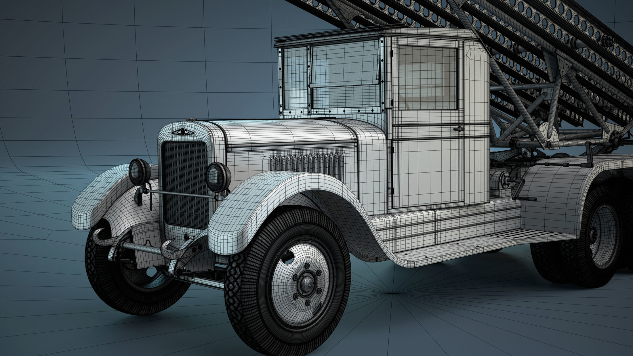 BM-13 Katyusha High-Poly 3D model_10