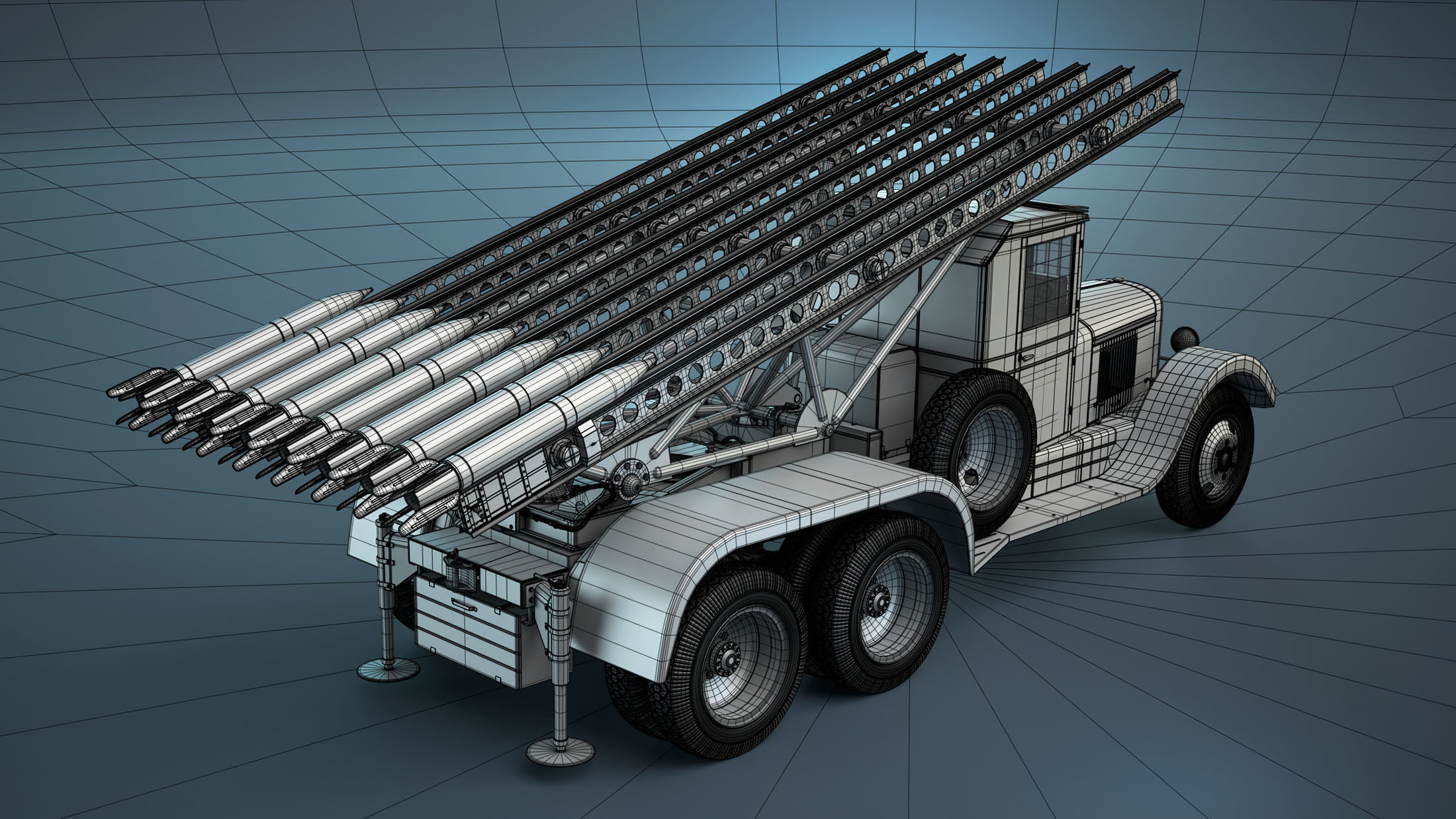 BM-13 Katyusha High-Poly 3D model_11