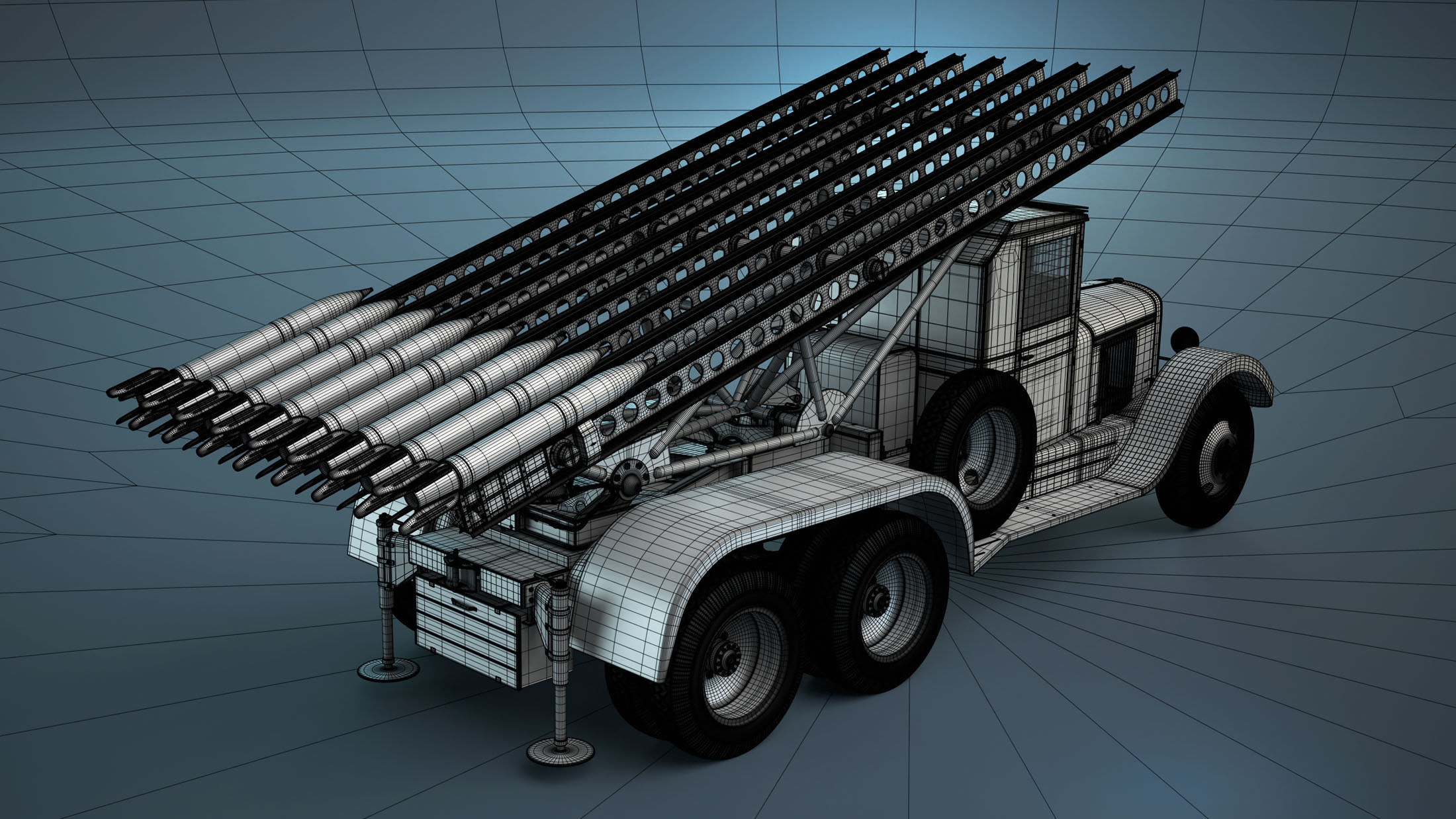 BM-13 Katyusha High-Poly 3D model_12