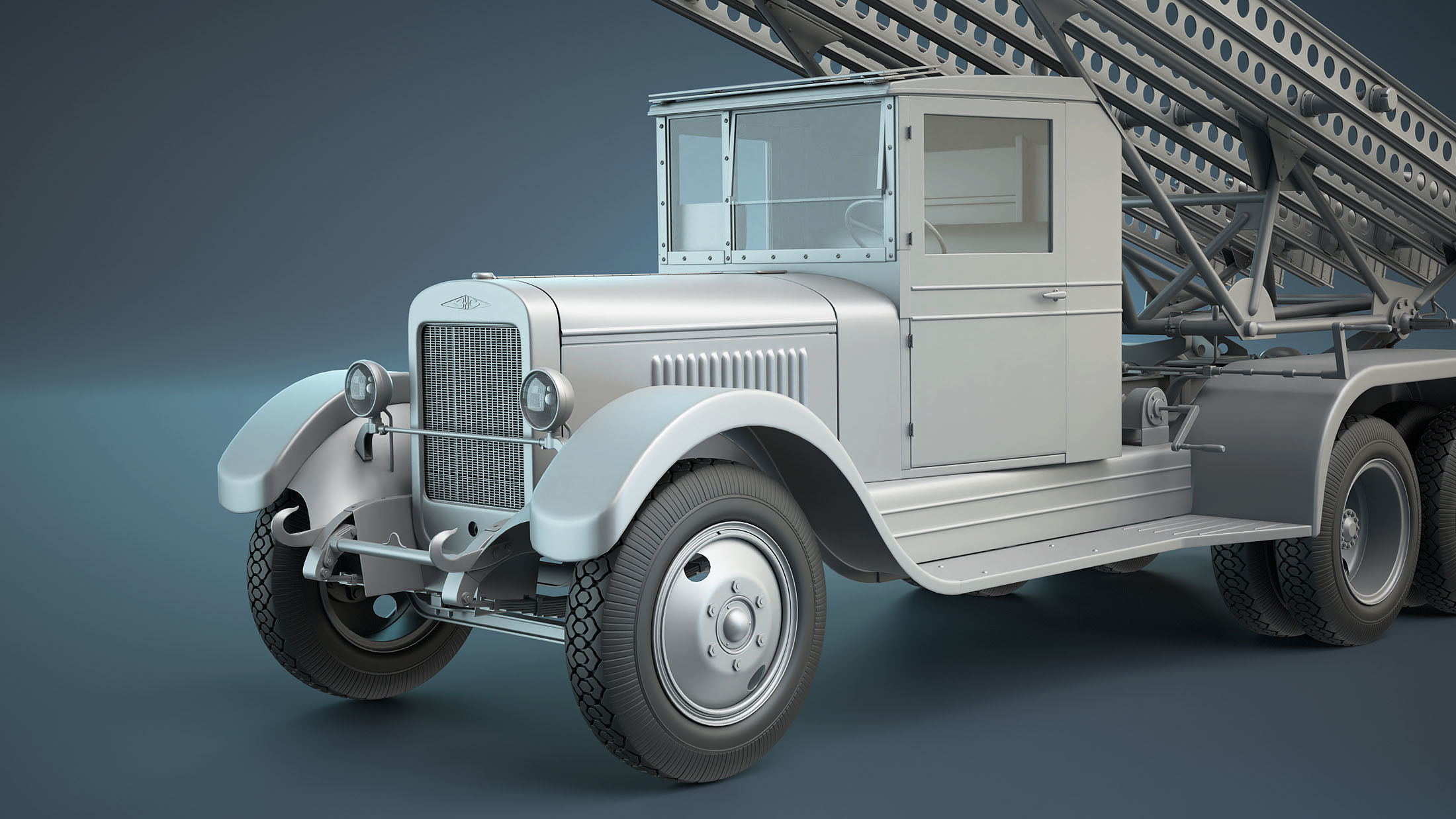 BM-13 Katyusha High-Poly 3D model_5