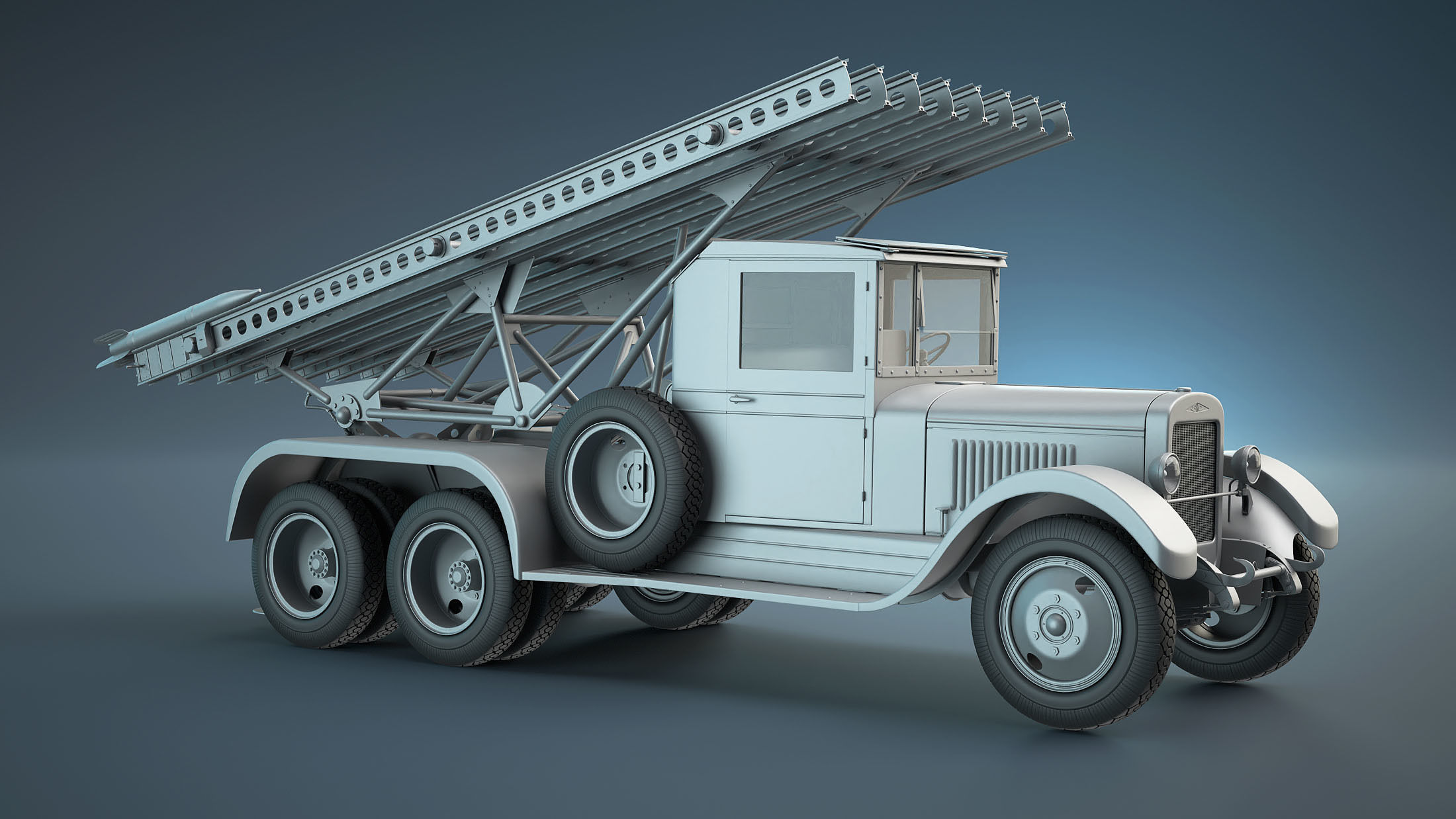 BM-13 Katyusha High-Poly 3D model_4