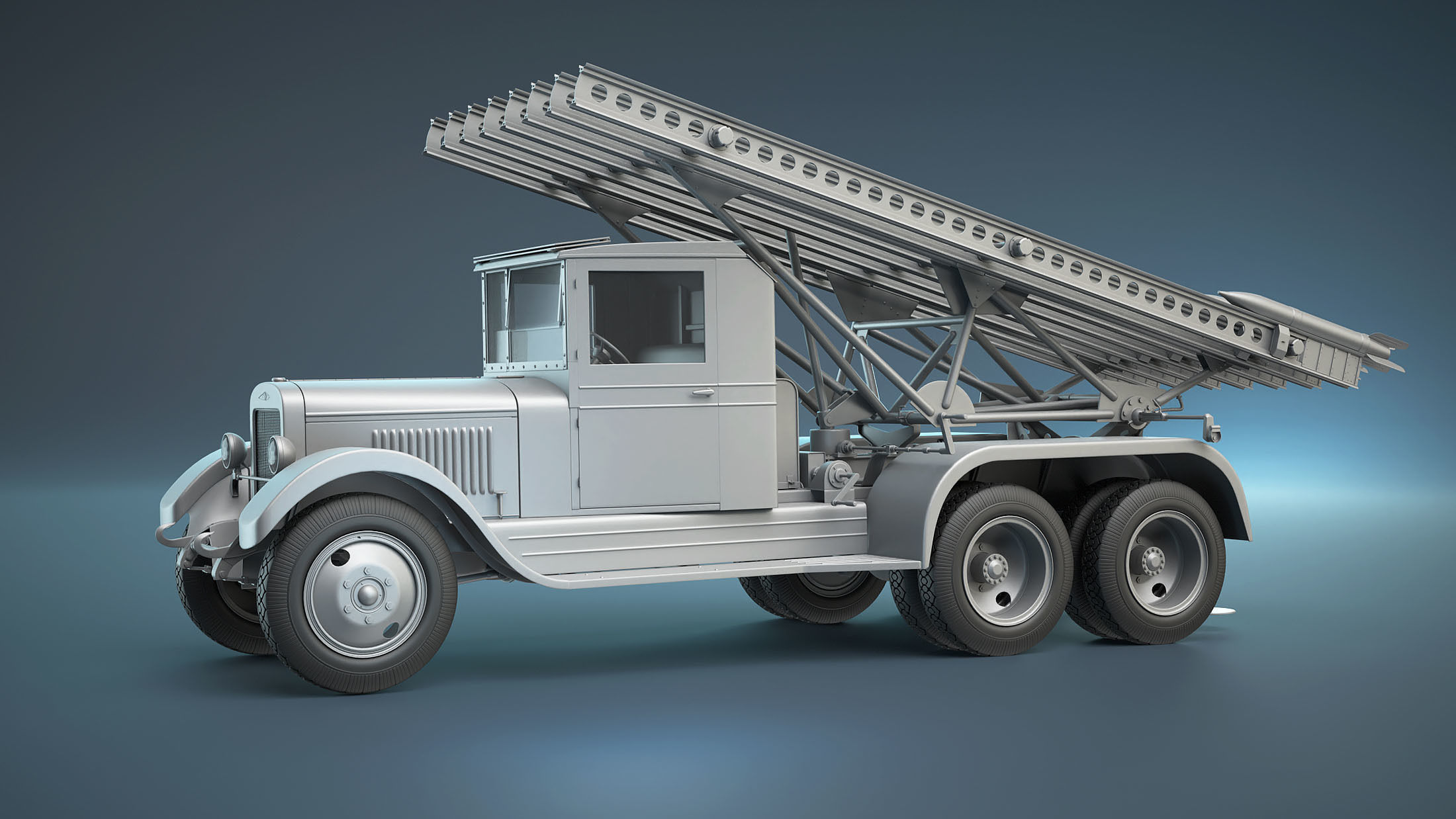 BM-13 Katyusha High-Poly 3D model_1