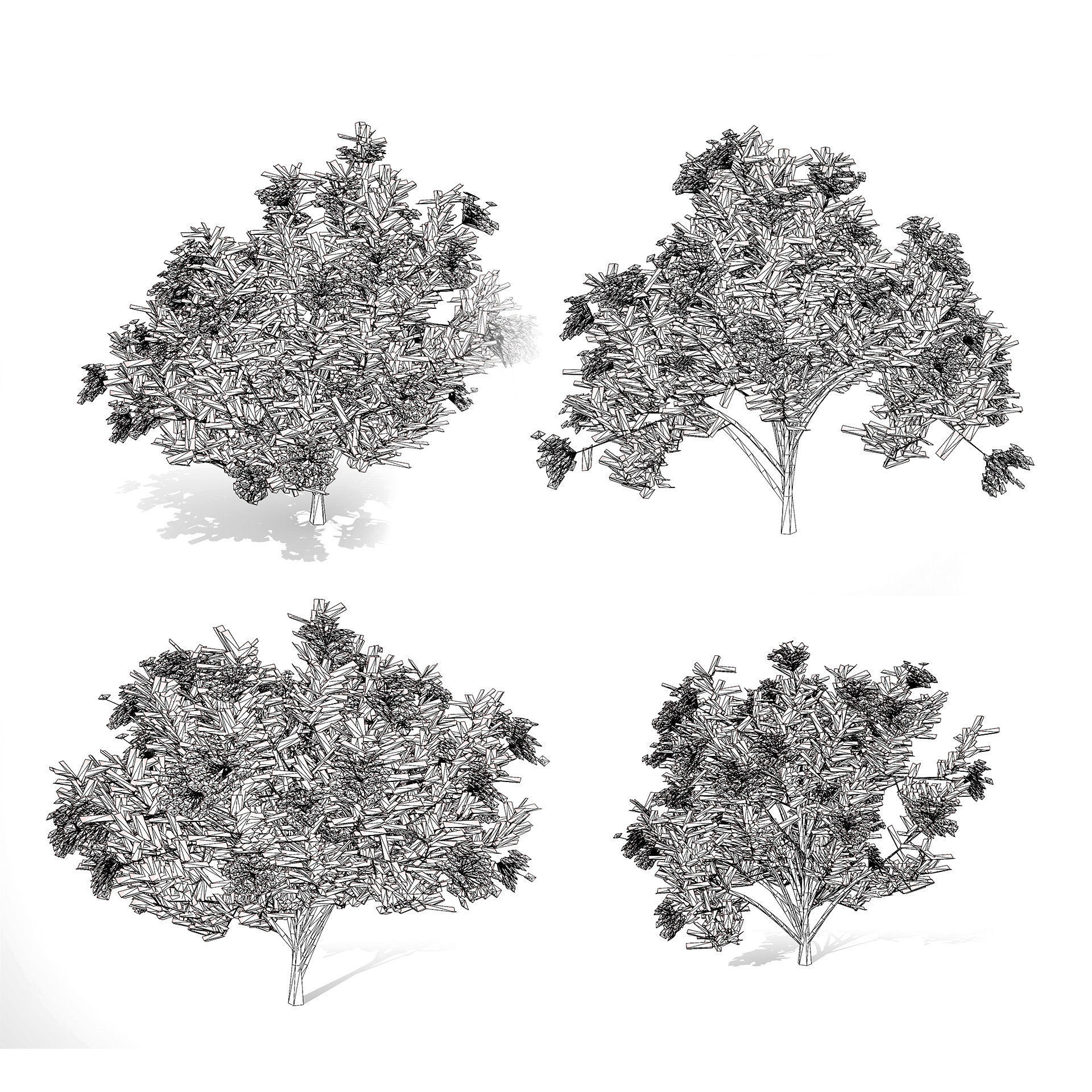 Kalmia Latifolia Flowering Bush Low-poly 3D model_11