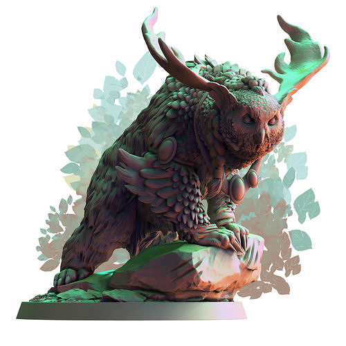 Owl Beast Druid 3D print model