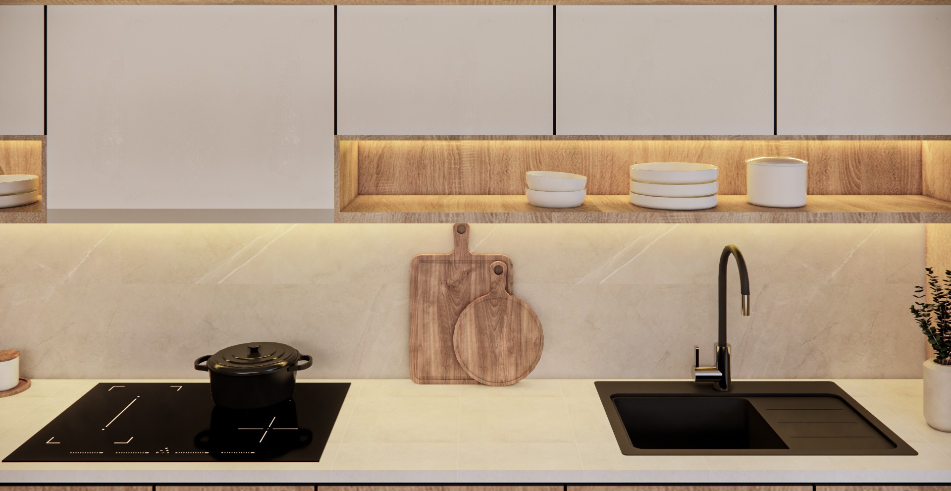 Modern kitchen 3D model_4