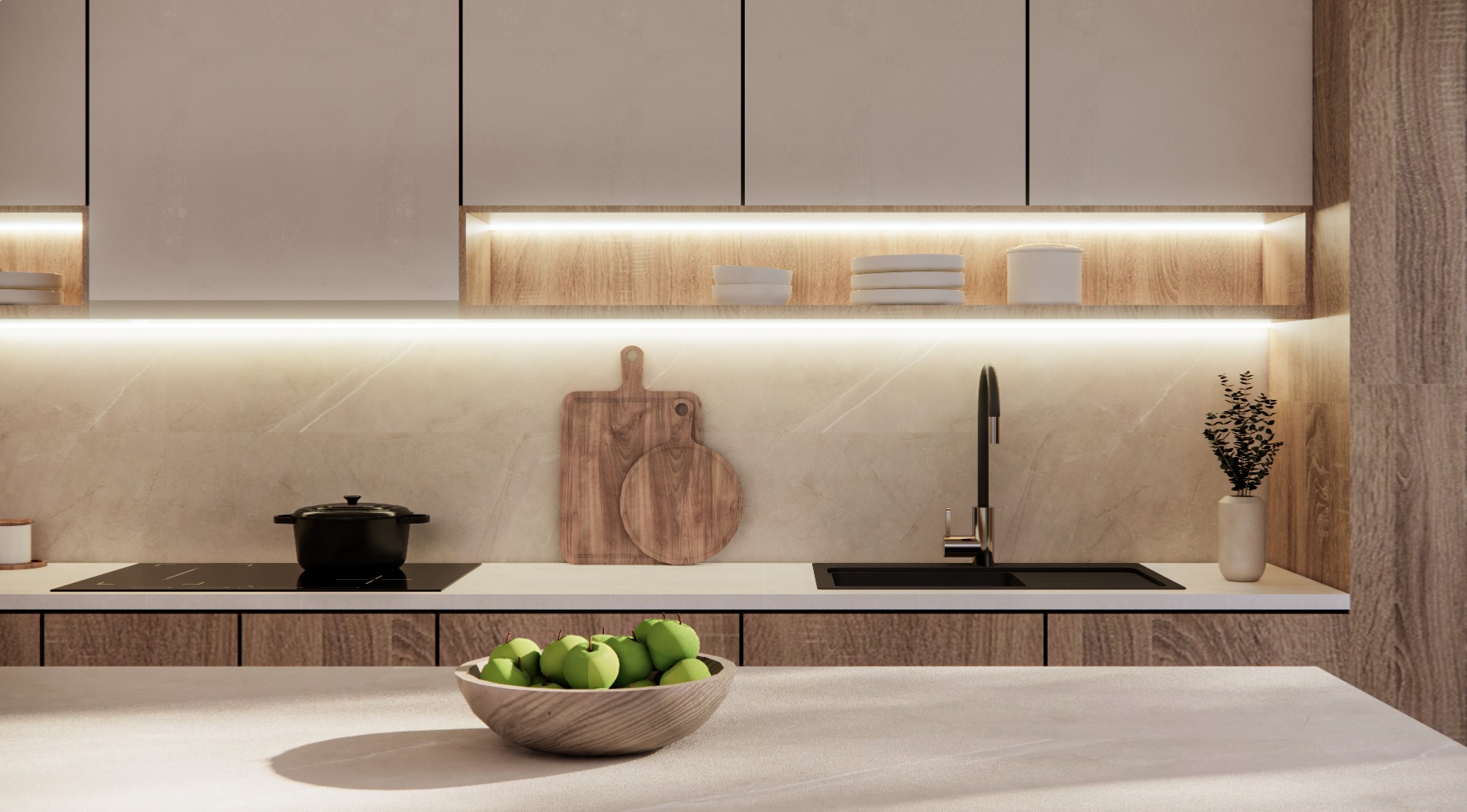 Modern kitchen 3D model_3