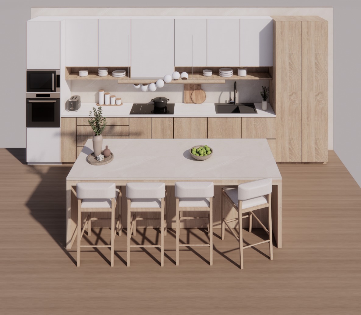 Modern kitchen 3D model_9