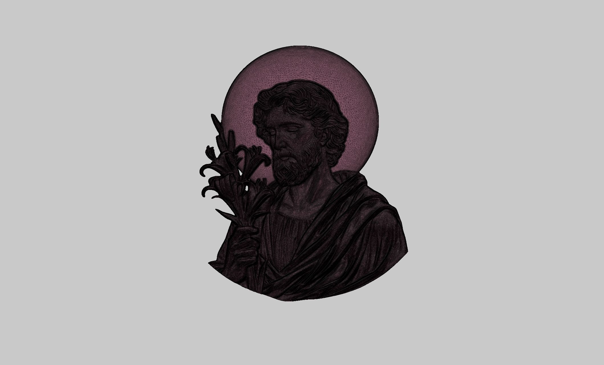 Saint Joseph Pendant 3D print model_4