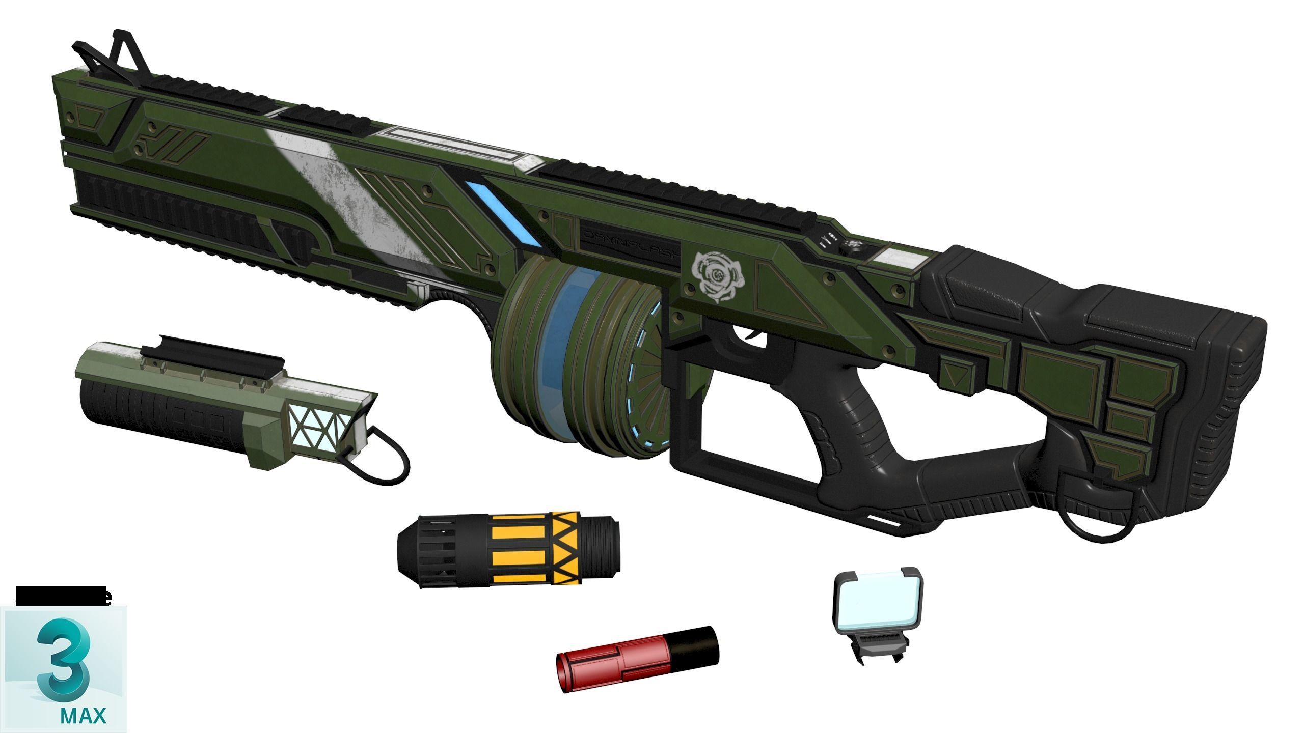 Damnflash Low-poly 3D model_13