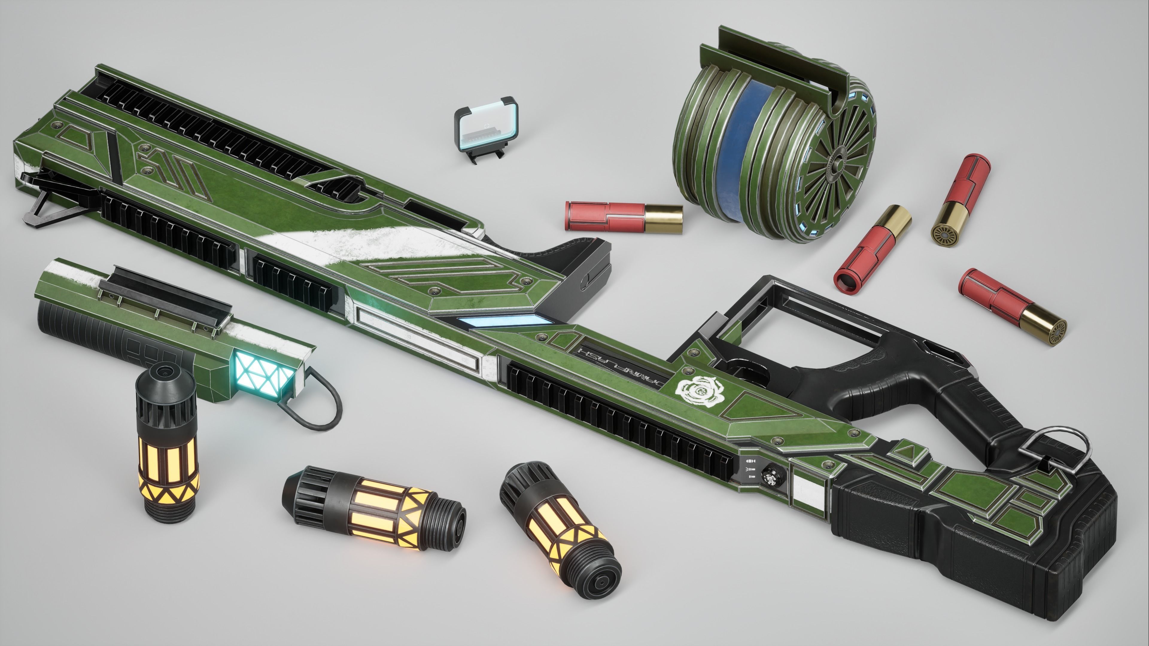 Damnflash Low-poly 3D model_1