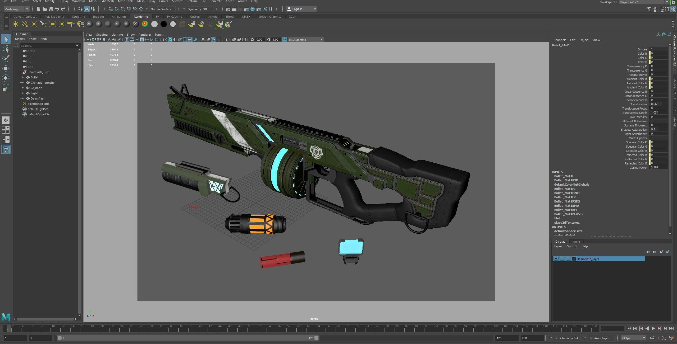 Damnflash Low-poly 3D model_16