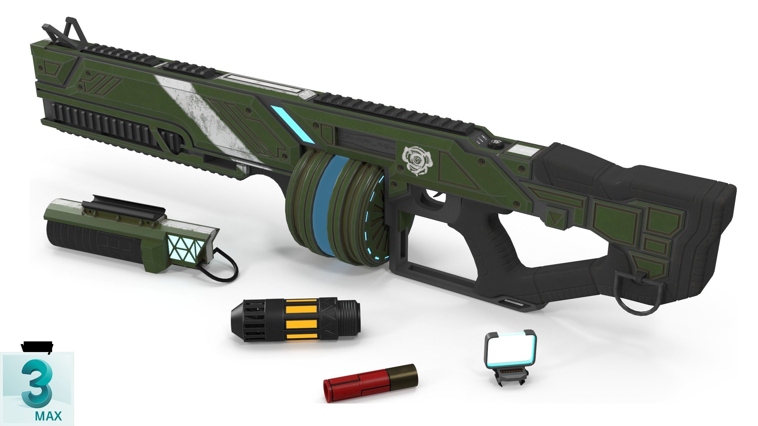 Damnflash Low-poly 3D model_12