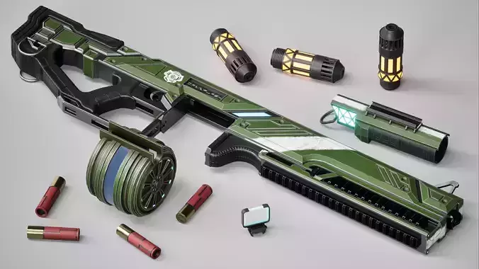 Damnflash Low-poly 3D model Damnflash Low-poly 3D model