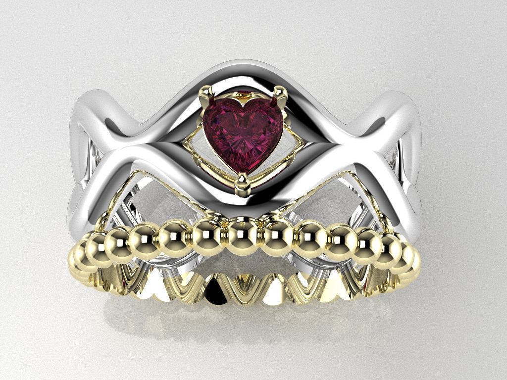 HeartRing54 Free 3D print model_1