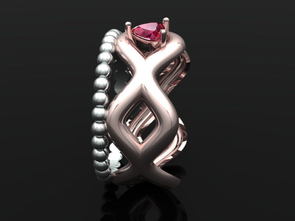 HeartRing54 Free 3D print model_4