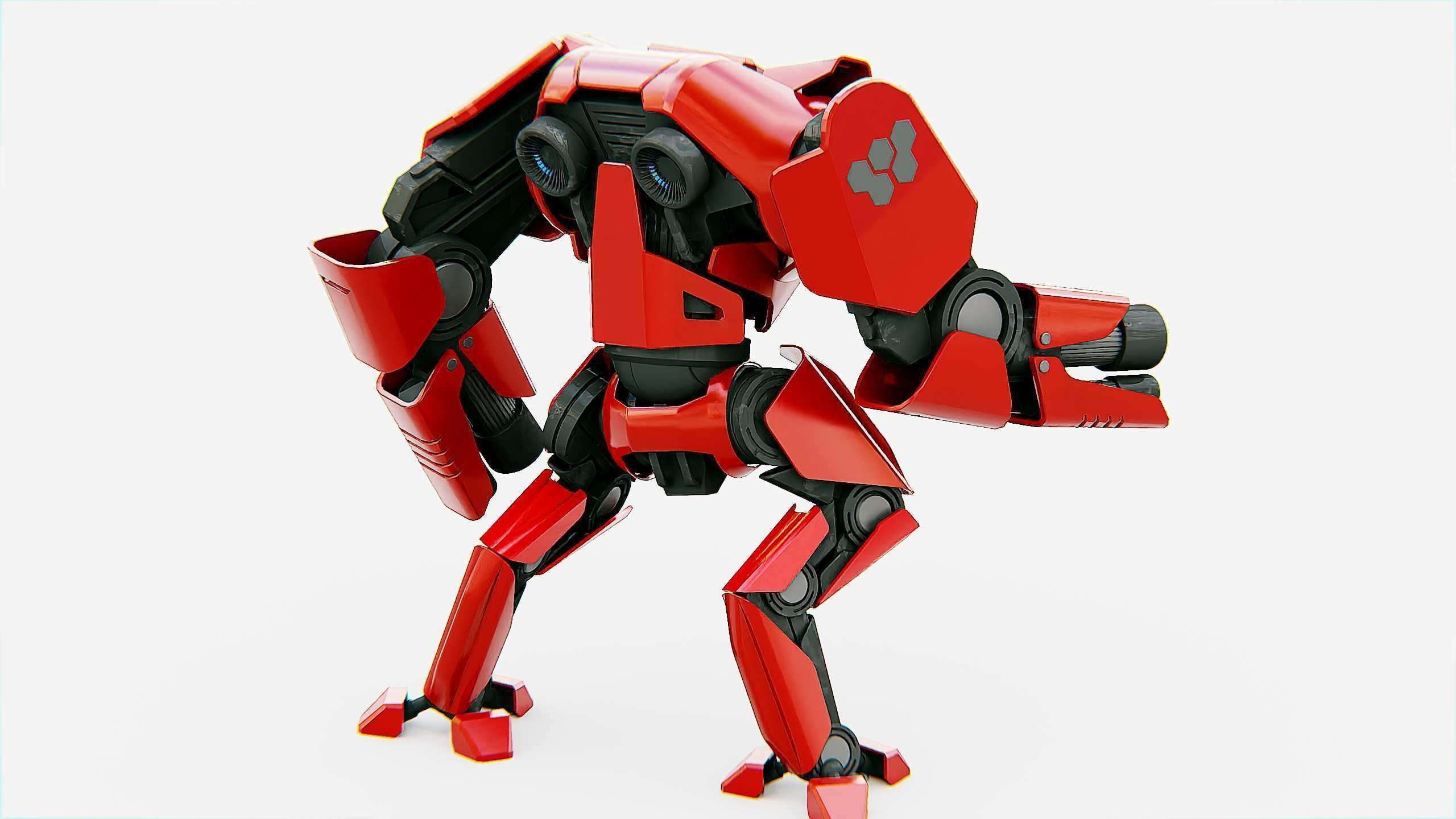 BATTLE DROID  STORM Rigged for Unreal Engine - Unity - MIXAMO 3D model_27