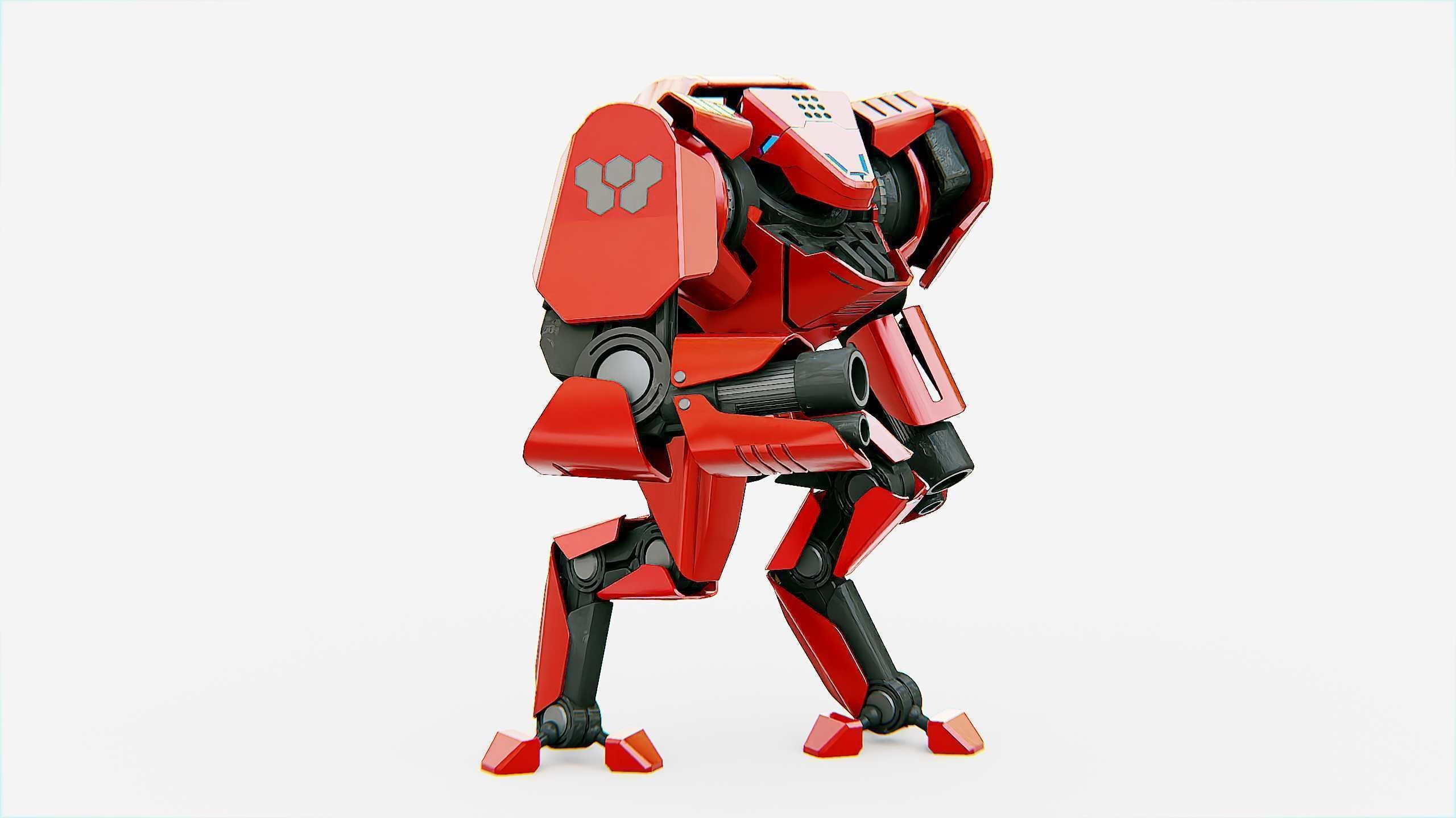 BATTLE DROID  STORM Rigged for Unreal Engine - Unity - MIXAMO 3D model_4
