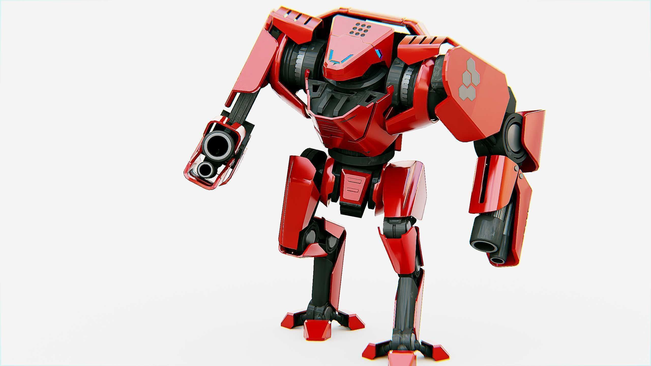 BATTLE DROID  STORM Rigged for Unreal Engine - Unity - MIXAMO 3D model_15