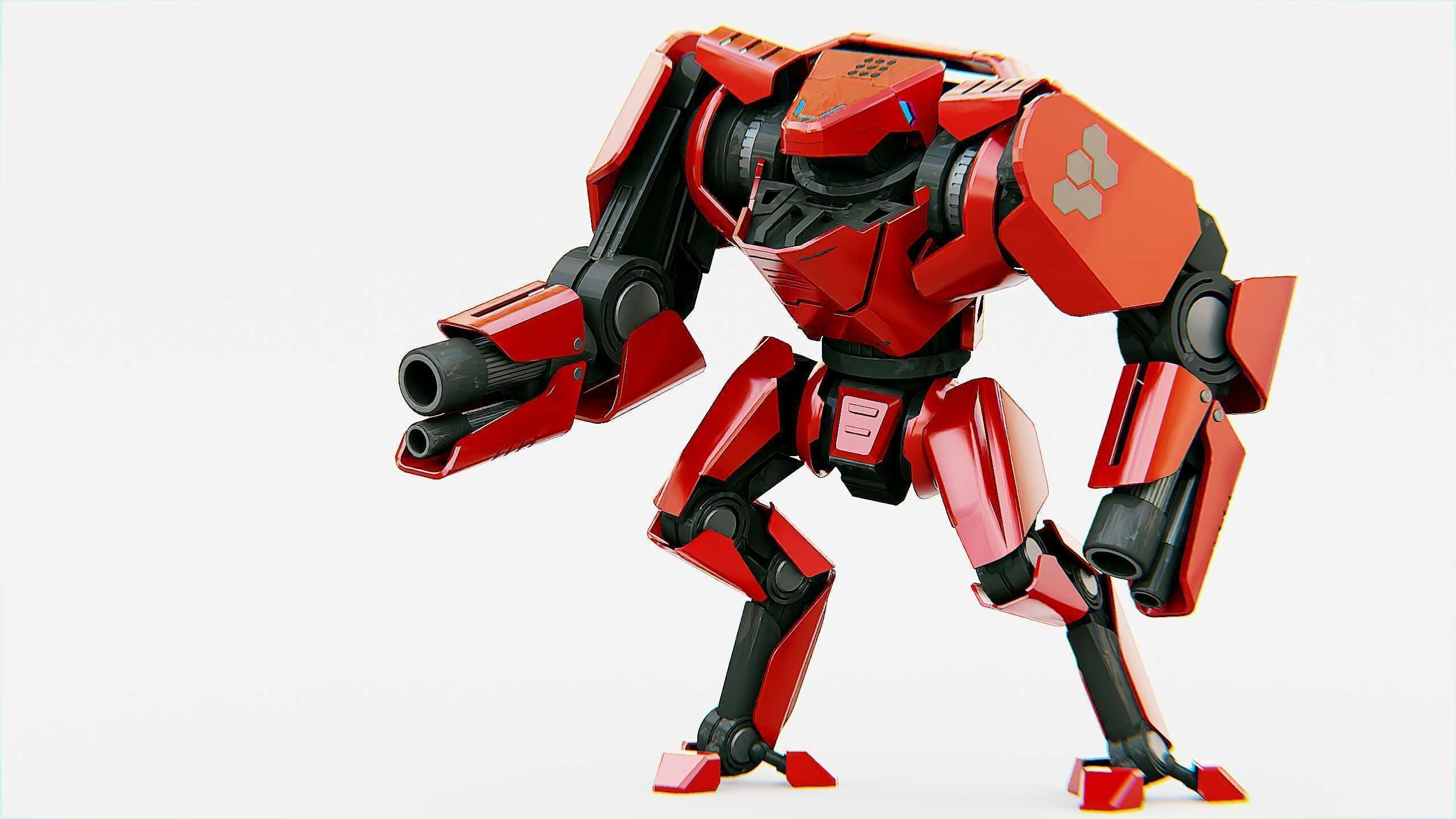 BATTLE DROID  STORM Rigged for Unreal Engine - Unity - MIXAMO 3D model_24
