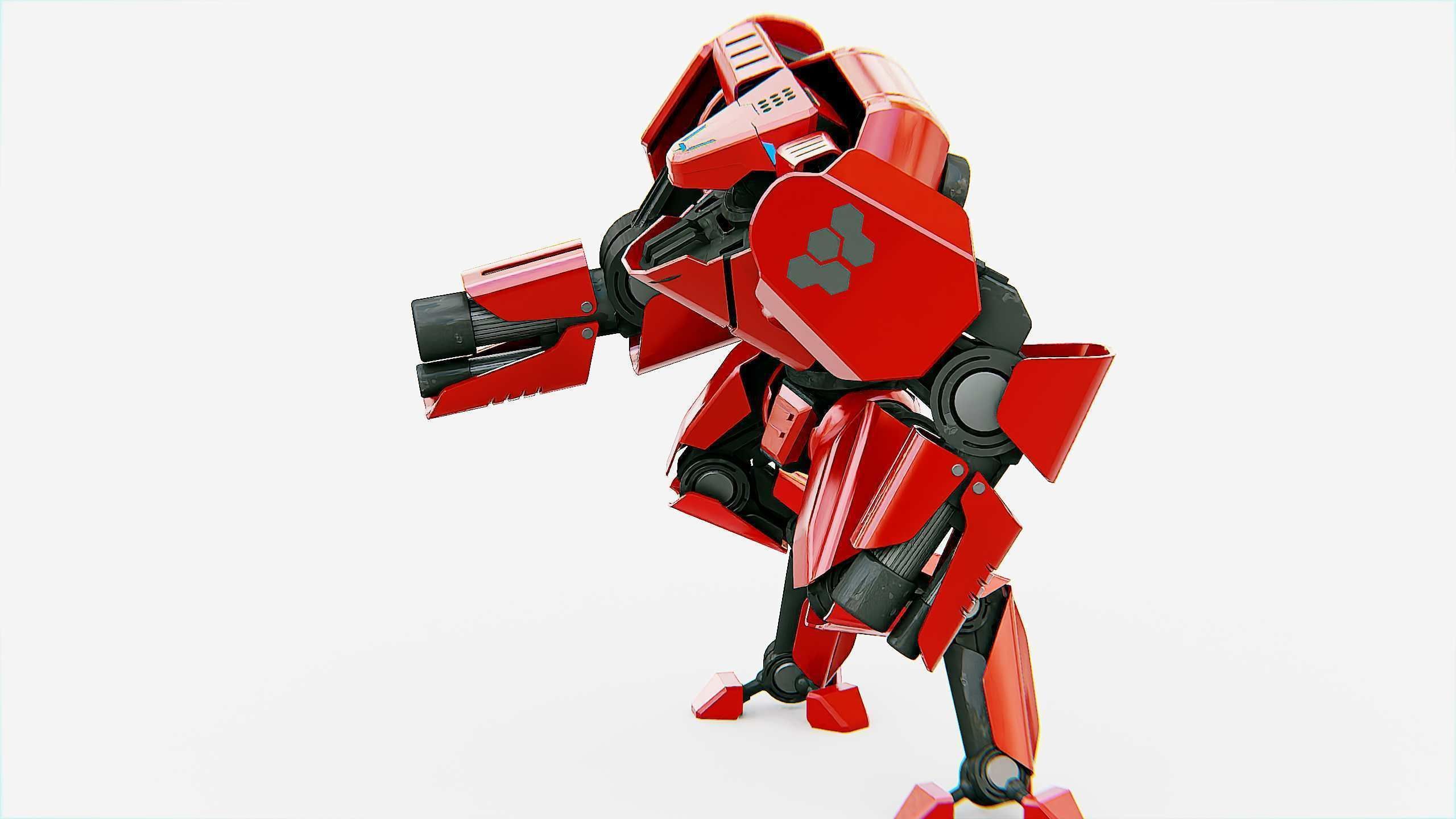 BATTLE DROID  STORM Rigged for Unreal Engine - Unity - MIXAMO 3D model_29