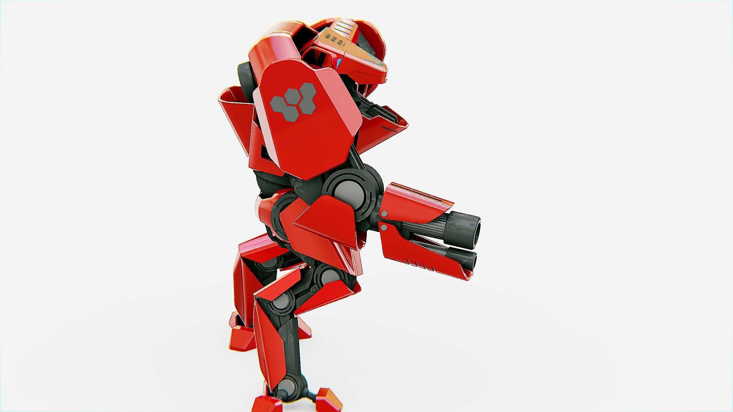 BATTLE DROID  STORM Rigged for Unreal Engine - Unity - MIXAMO 3D model_26