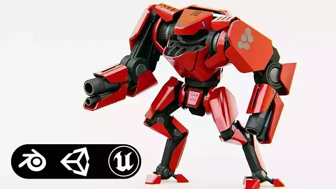 BATTLE DROID  STORM Rigged for Unreal Engine - Unity - MIXAMO 3D model