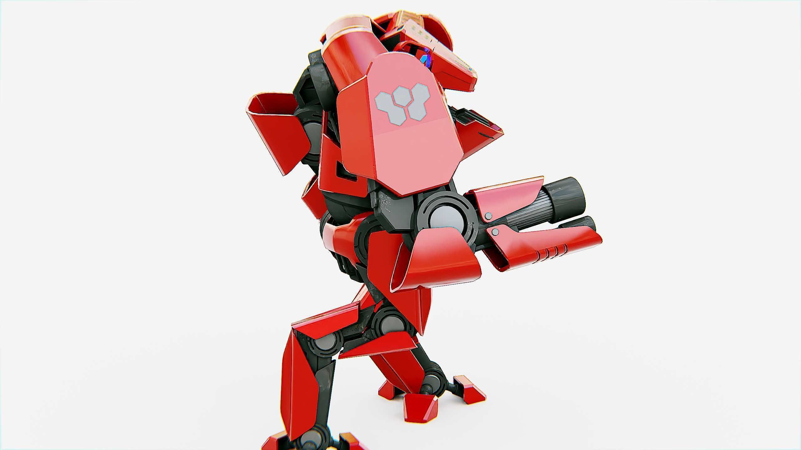 BATTLE DROID  STORM Rigged for Unreal Engine - Unity - MIXAMO 3D model_6