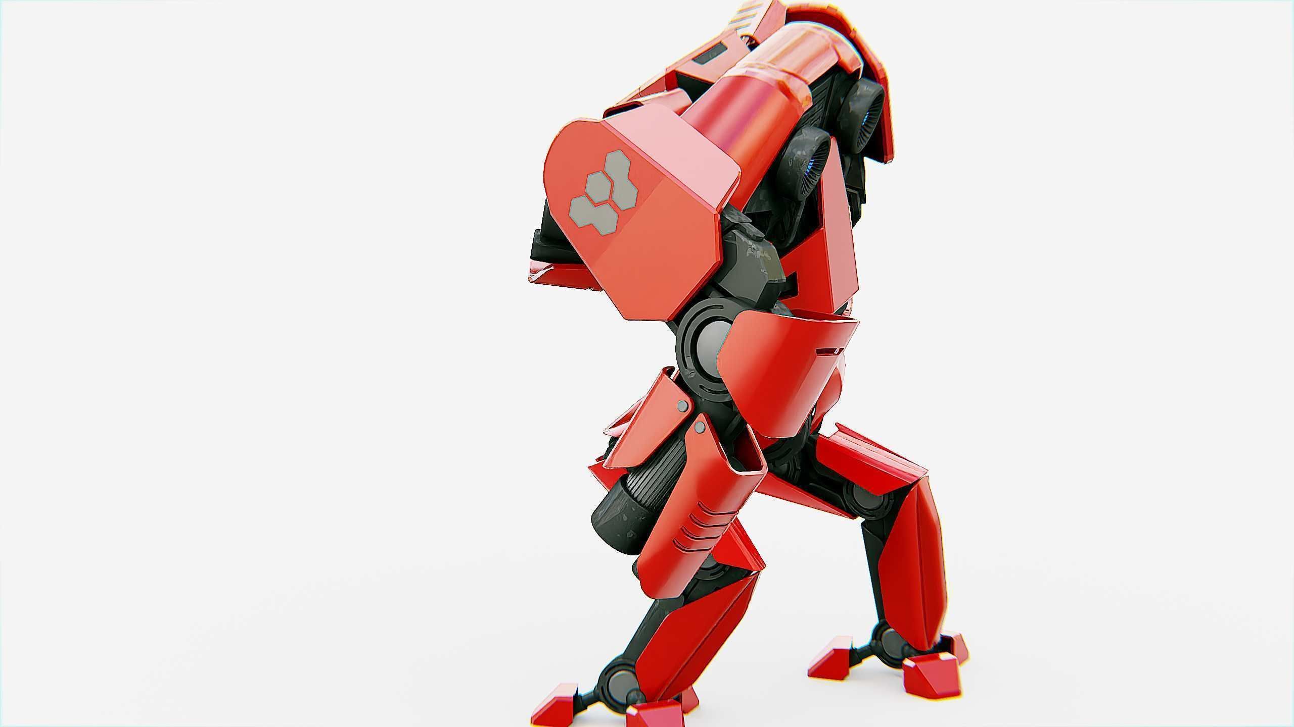 BATTLE DROID  STORM Rigged for Unreal Engine - Unity - MIXAMO 3D model_12