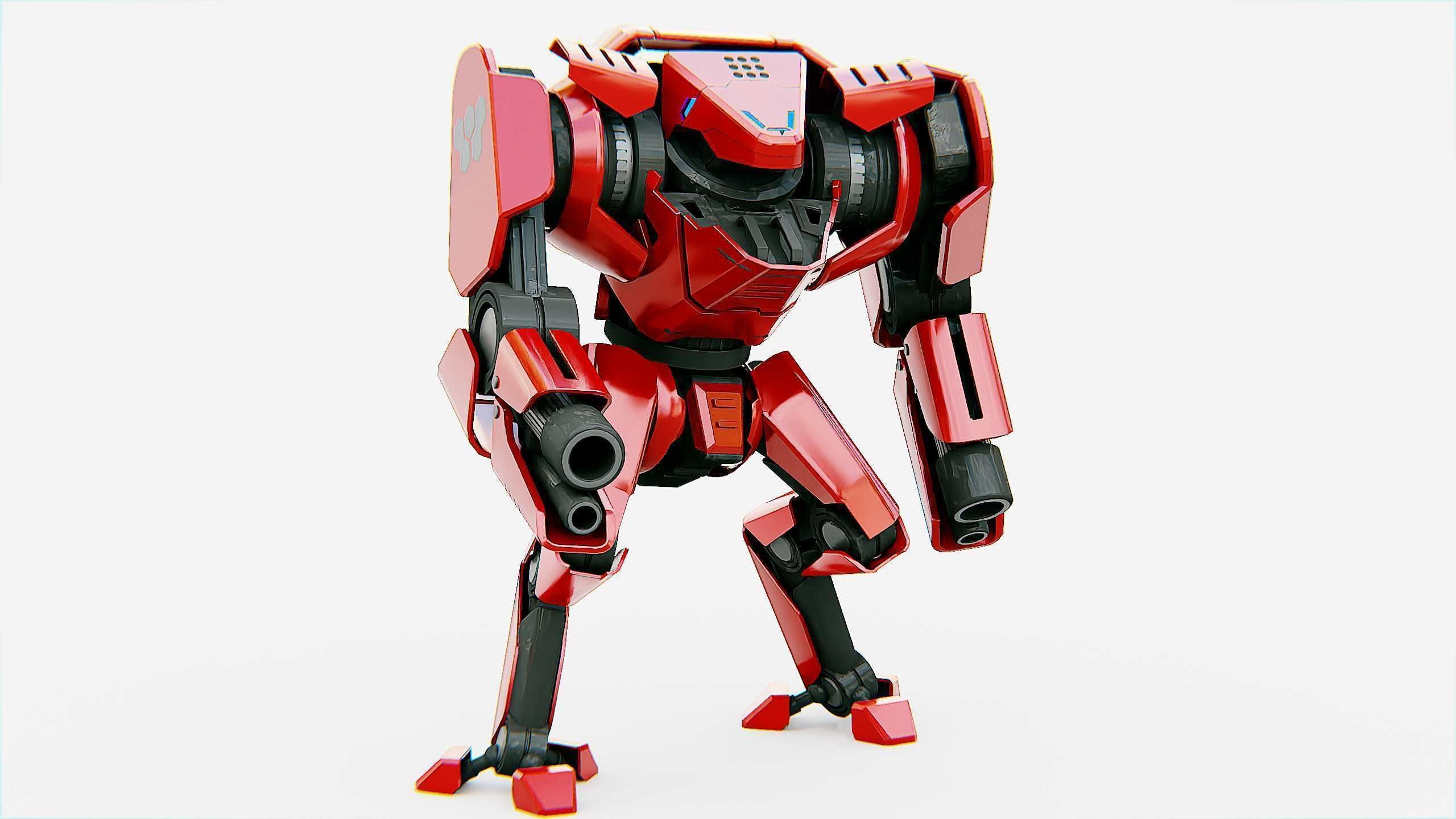 BATTLE DROID  STORM Rigged for Unreal Engine - Unity - MIXAMO 3D model_25